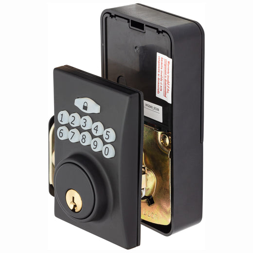 Electronic Keyless Deadbolt, Square Escutcheon