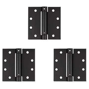 Commercial Door Spring Hinges, UL Rated, 4 1/2 In. X 4 1/2 In., 3 Pack