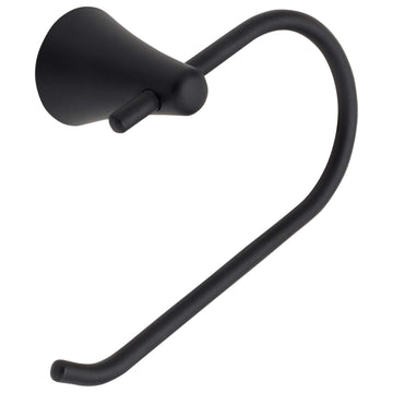 Image Of Toilet Paper Holder -  European -  Duval Bathroom Hardware Set - Matte Black Finish - Harney Hardware