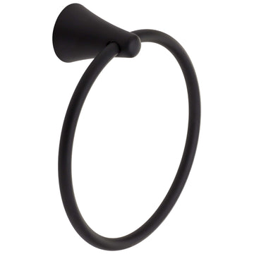 Image Of Towel Ring -  Duval Bathroom Hardware Set - Matte Black Finish - Harney Hardware