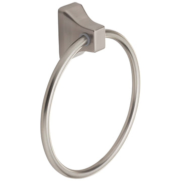 Image Of Towel Ring -  Sea Breeze Bathroom Hardware Set - Satin Nickel Finish - Harney Hardware