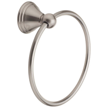 Image Of Towel Ring -  Alexandria Bathroom Hardware Set - Satin Nickel Finish - Harney Hardware
