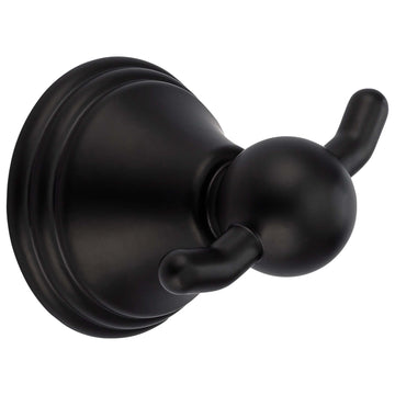 Image Of Robe Hook / Towel Hook -  Alexandria Bathroom Hardware Set - Matte Black Finish - Harney Hardware