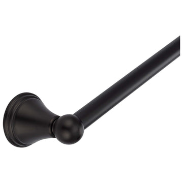 Image Of Towel Bar -  18 In. -  Alexandria Bathroom Hardware Set - Matte Black Finish - Harney Hardware