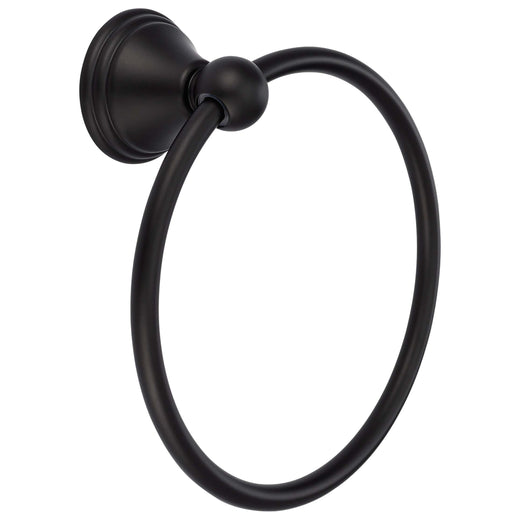 Image Of Towel Ring -  Alexandria Bathroom Hardware Set - Matte Black Finish - Harney Hardware