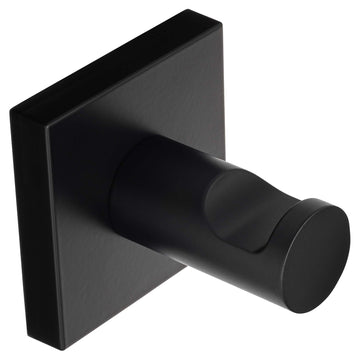 Image Of Robe Hook / Towel Hook -  Daytona Bathroom Hardware Set - Matte Black Finish - Harney Hardware