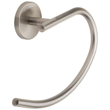 Image Of Towel Ring -  Boca Grande Bathroom Hardware Set - Satin Nickel Finish - Harney Hardware