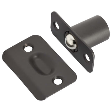 Image Of Cabinet Ball Catch -  Mortise - Oil Rubbed Bronze Finish - Harney Hardware