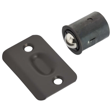 Image Of Cabinet Ball Catch -  Drive In - Oil Rubbed Bronze Finish - Harney Hardware
