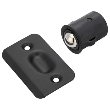 Image Of Cabinet Ball Catch -  Drive In - Matte Black Finish - Harney Hardware