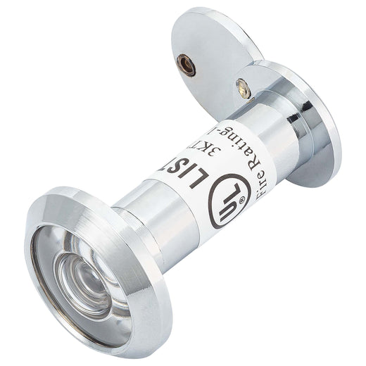 Image Of Door Peephole Viewer -  With 1/2 In. Bore 180 Degree UL Fire Rated Viewer - Chrome Finish - Harney Hardware