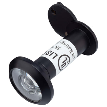 Image Of Door Peephole Viewer -  With 1/2 In. Bore 180 Degree UL Fire Rated Viewer - Matte Black Finish - Harney Hardware
