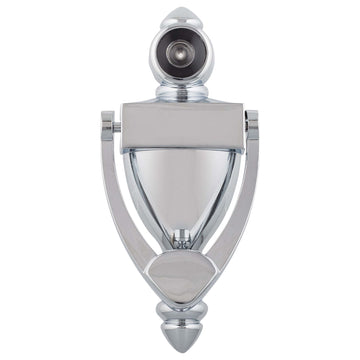 Image Of Door Knocker Viewer -  5 1/4 In. With 1/2 In. Bore 180 Degree Viewer - Chrome Finish - Harney Hardware