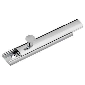 Image Of Surface Bolt -  Solid Brass -  3 In. - Chrome Finish - Harney Hardware