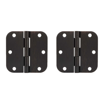 Image Of Door Hinges -  Plain Bearing -  3 1/2 In. X 3 1/2 In. X 5/8 In. Radius -  2 Pack - Venetian Bronze Finish - Harney Hardware