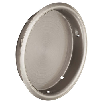 Image Of Round Flush Pull -  2 1/8 In. Diameter - Satin Nickel Finish - Harney Hardware