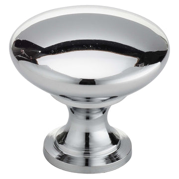 Image Of Cabinet Knob -  Round -  1 1/8 In. Diameter - Chrome Finish - Harney Hardware