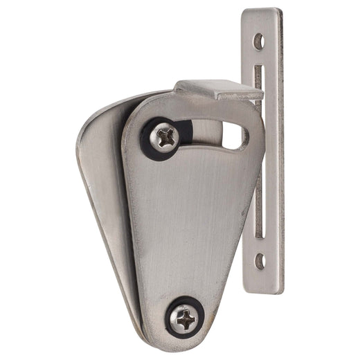 Image Of Barn Door Privacy Lock - Tear Drop - Satin Nickel Finish - Harney Hardware