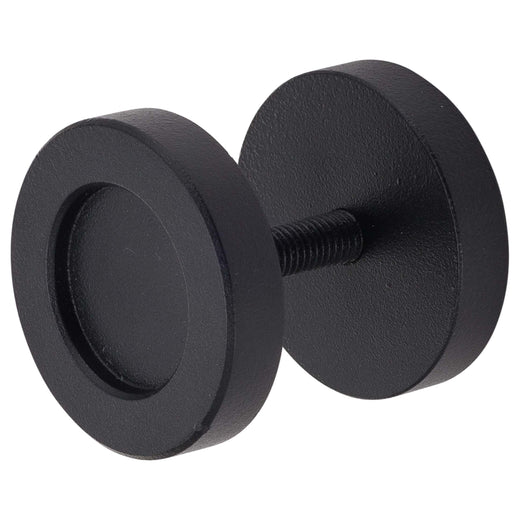 Image Of Barn Door Round Pull - 1 15/16 In. Diameter - Matte Black Finish - Harney Hardware