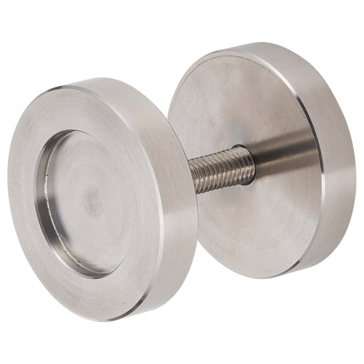 Image Of Barn Door Round Pull - 1 15/16 In. Diameter - Satin Nickel Finish - Harney Hardware