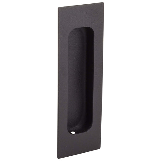 Image Of Barn Door Recessed Rectangle Pull - 4 3/4 In. Long - Matte Black Finish - Harney Hardware