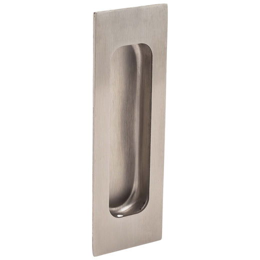 Image Of Barn Door Recessed Rectangle Pull - 4 3/4 In. Long - Satin Nickel Finish - Harney Hardware
