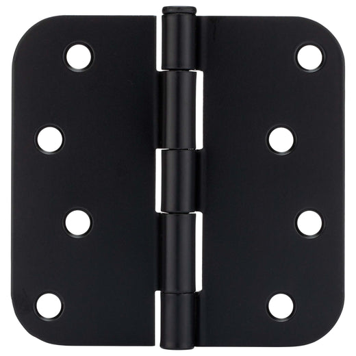 Image Of Door Hinges -  Plain Bearing -  4 In. X 4 In. X 5/8 In. Radius -  2 Pack - Matte Black Finish - Harney Hardware
