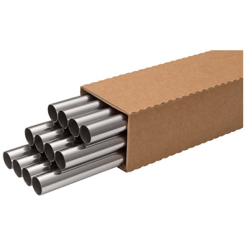 Image Of Stainless Steel Shower Rods -  .025 In. X 1 In. X 5 Ft. -  12 Pack - Polished Stainless Steel Finish - Harney Hardware