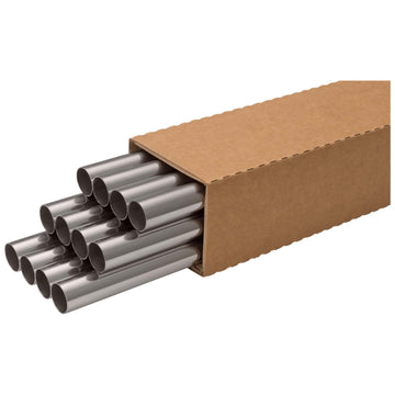 Image Of Stainless Steel Shower Rods -  .025 In. X 1 In. X 5 Ft. -  12 Pack - Satin Stainless Steel Finish - Harney Hardware