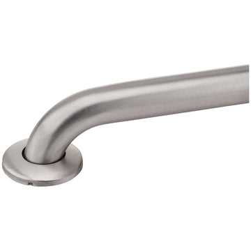 Image Of Bathroom Grab Bar -  12 In. X 1 1/2 In. - Satin Stainless Steel Finish - Harney Hardware