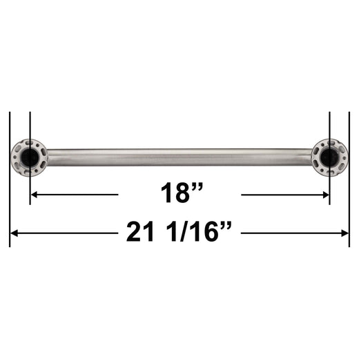 Image Of Bathroom Grab Bar -  18 In. X 1 1/2 In. - Satin Stainless Steel Finish - Harney Hardware