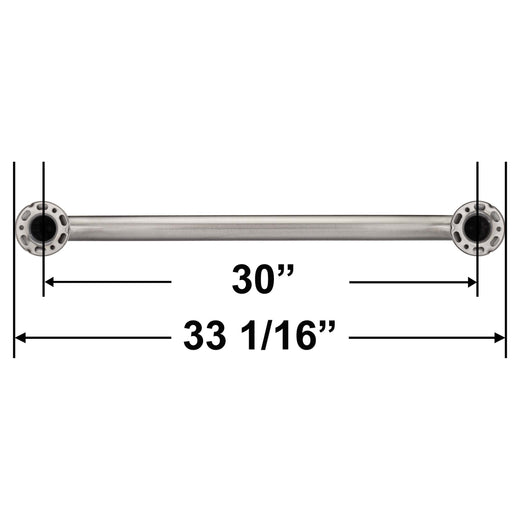 Image Of Bathroom Grab Bar -  30 In. X 1 1/2 In. - Satin Stainless Steel Finish - Harney Hardware