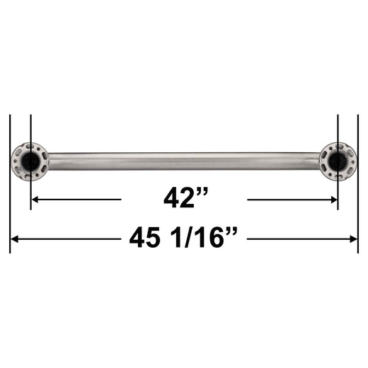 Image Of Bathroom Grab Bar -  42 In. X 1 1/2 In. - Satin Stainless Steel Finish - Harney Hardware