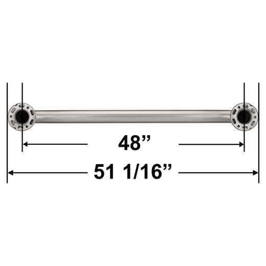 Image Of Bathroom Grab Bar -  48 In. X 1 1/2 In. - Satin Stainless Steel Finish - Harney Hardware
