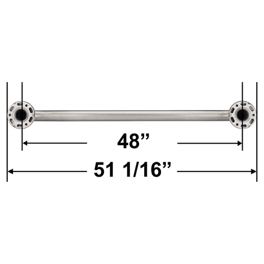 Image Of Bathroom Grab Bar -  48 In. X 1 1/4 In. - Satin Stainless Steel Finish - Harney Hardware