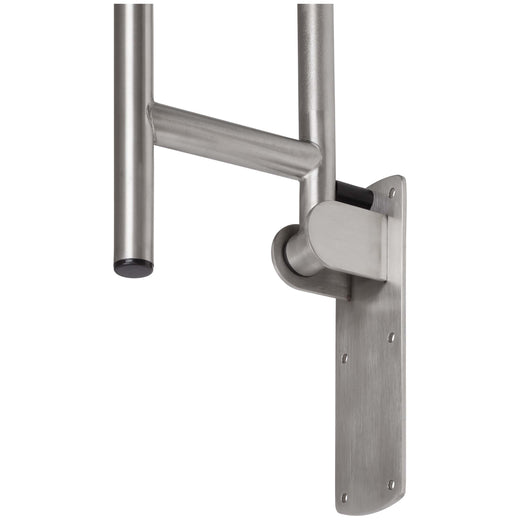 Image Of Bathroom Swing Up Grab Bar -  Peened Surface -  30 In. X 1 1/4 In. - Satin Stainless Steel Finish - Harney Hardware