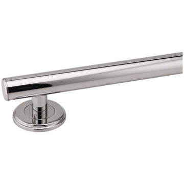 Image Of Bathroom Grab Bar -  Contemporary -  Round Escutcheon -  36 In. X 1 1/4 In. - Polished Stainless Steel Finish - Harney Hardware