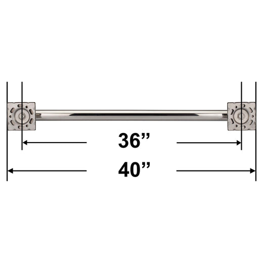 Image Of Bathroom Grab Bar -  Contemporary -  Square Escutcheon -  36 In. X 1 1/4 In. - Polished Stainless Steel Finish - Harney Hardware