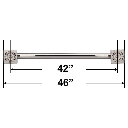 Image Of Bathroom Grab Bar -  Contemporary -  Square Escutcheon -  42 In. X 1 1/4 In. - Polished Stainless Steel Finish - Harney Hardware