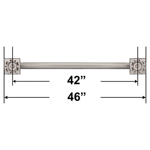 Image Of Bathroom Grab Bar -  Contemporary -  Square Escutcheon -  42 In. X 1 1/4 In. - Satin Stainless Steel Finish - Harney Hardware