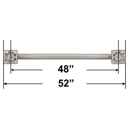 Image Of Bathroom Grab Bar -  Contemporary -  Square Escutcheon -  48 In. X 1 1/4 In. - Satin Stainless Steel Finish - Harney Hardware