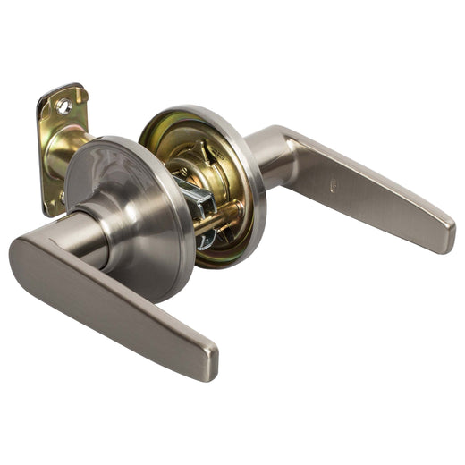 Image Of Door Lever Set Closet / Hall / Passage Function Electra Collection - Satin Nickel Finish - Harney Hardware