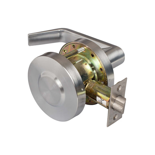 Image Of Commercial Door Lever Set Exit Connecting Room Function -  UL Fire Rated -  ANSI 2 -  Vigilant Collection - Satin Chrome Finish - Harney Hardware