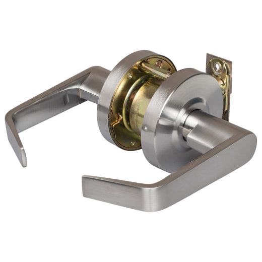 Image Of Commercial Door Lever Set Closet / Hall / Passage Function -  UL Fire Rated -  ANSI 2 -  Vigilant Collection - Satin Chrome Finish - Harney Hardware