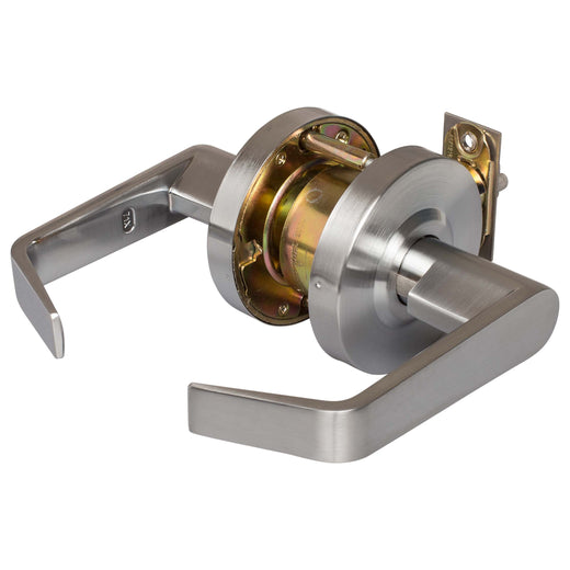 Image Of Commercial Door Lever Set Classroom / Keyed Function -  UL Fire Rated -  ANSI 2 -  Vigilant Collection - Satin Chrome Finish - Harney Hardware