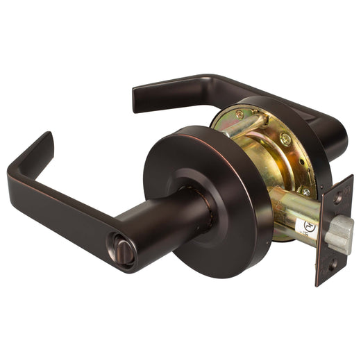 Image Of Commercial Door Lever Set Keyed / Entry Function -  UL Fire Rated -  ANSI 2 -  Vigilant Collection - Oil Rubbed Bronze Finish - Harney Hardware