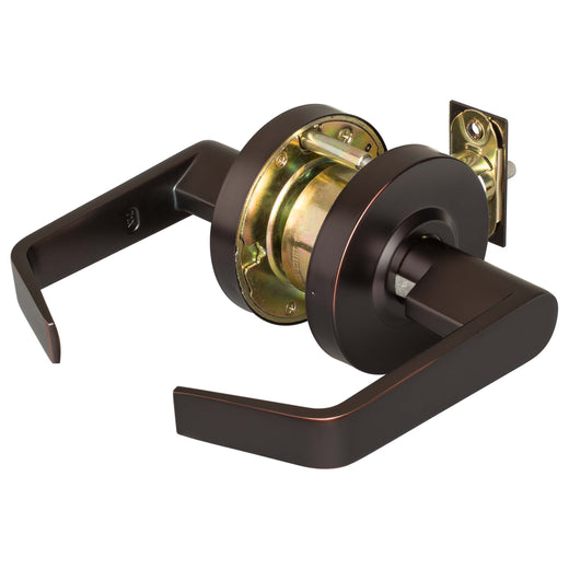 Image Of Commercial Door Lever Set Storeroom / Keyed Function -  UL Fire Rated -  ANSI 2 -  Vigilant Collection - Oil Rubbed Bronze Finish - Harney Hardware