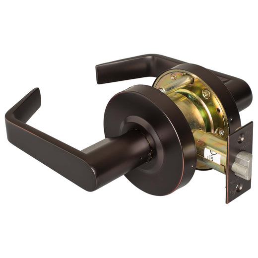 Image Of Commercial Door Lever Set Storeroom / Keyed Function -  UL Fire Rated -  ANSI 2 -  Vigilant Collection - Oil Rubbed Bronze Finish - Harney Hardware
