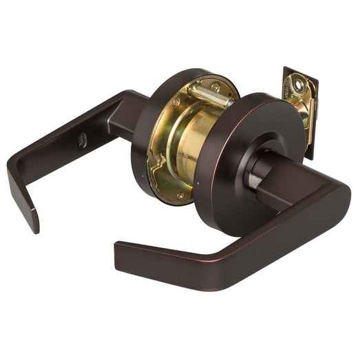 Image Of Commercial Door Lever Set Closet / Hall / Passage Function -  UL Fire Rated -  ANSI 2 -  Vigilant Collection - Oil Rubbed Bronze Finish - Harney Hardware