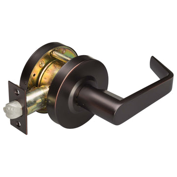 Image Of Commercial Door Lever Set Exit Connecting Room Function -  UL Fire Rated -  ANSI 2 -  Vigilant Collection - Oil Rubbed Bronze Finish - Harney Hardware